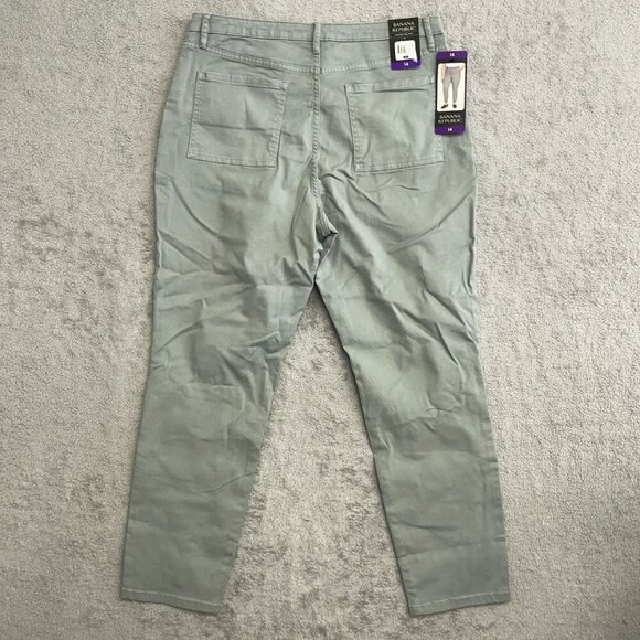 NEW Banana Republic Women's Size 14 High Rise Twill Chino Pants Gray - Picture 3 of 11